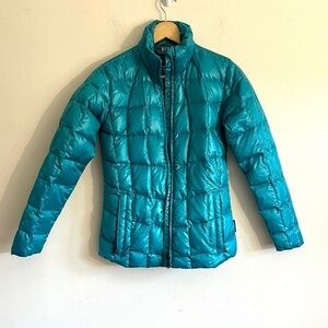 Obermeyer Teal Quilted Puffer Jacket Down Filled XS